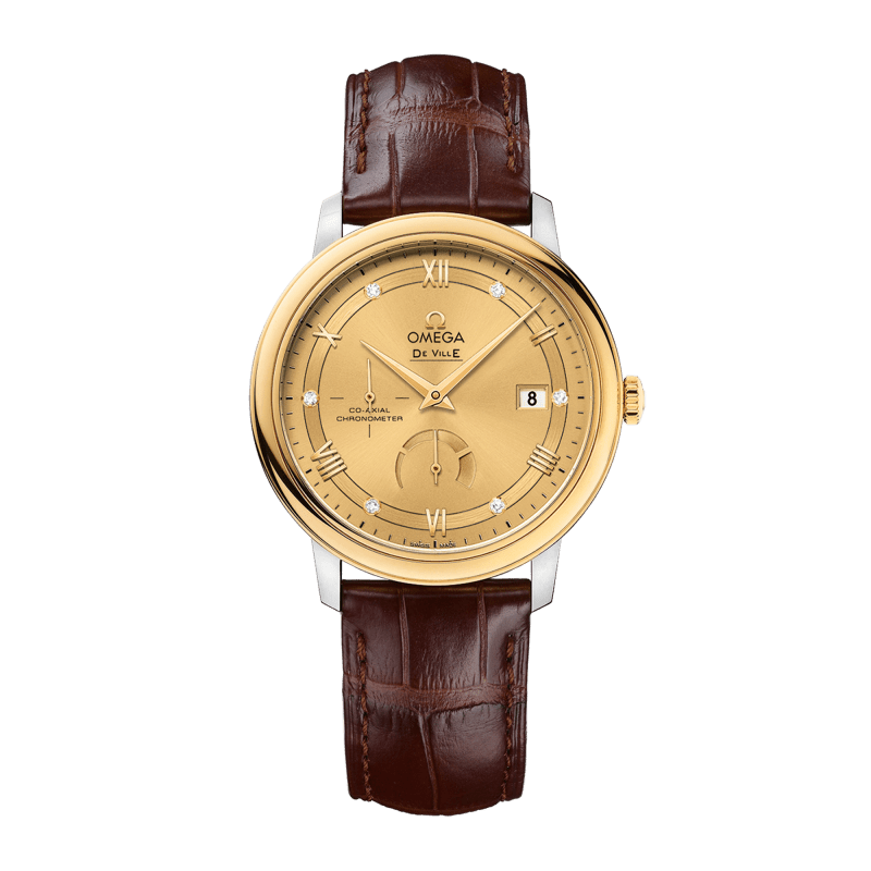 Photo of De Ville Prestige Yellow Gold & Steel Champagne Dial 39mm