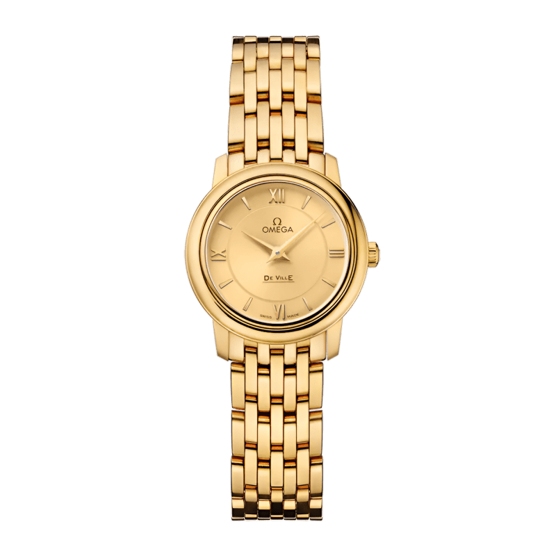 Photo of De Ville Prestige Quartz Yellow Gold Champagne Dial 24mm