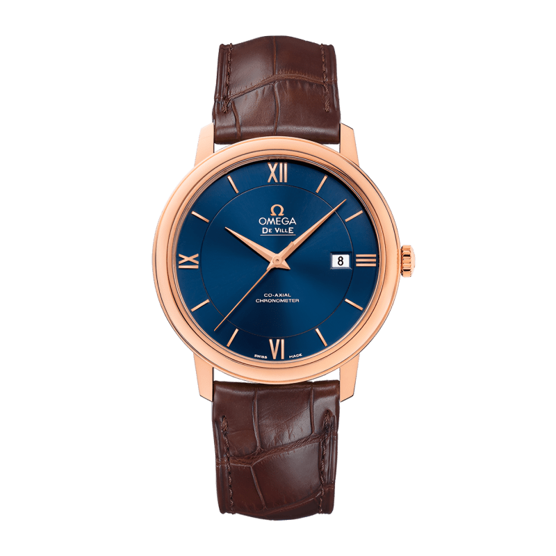 Photo of De Ville Prestige Rose Gold Blue Dial 39mm