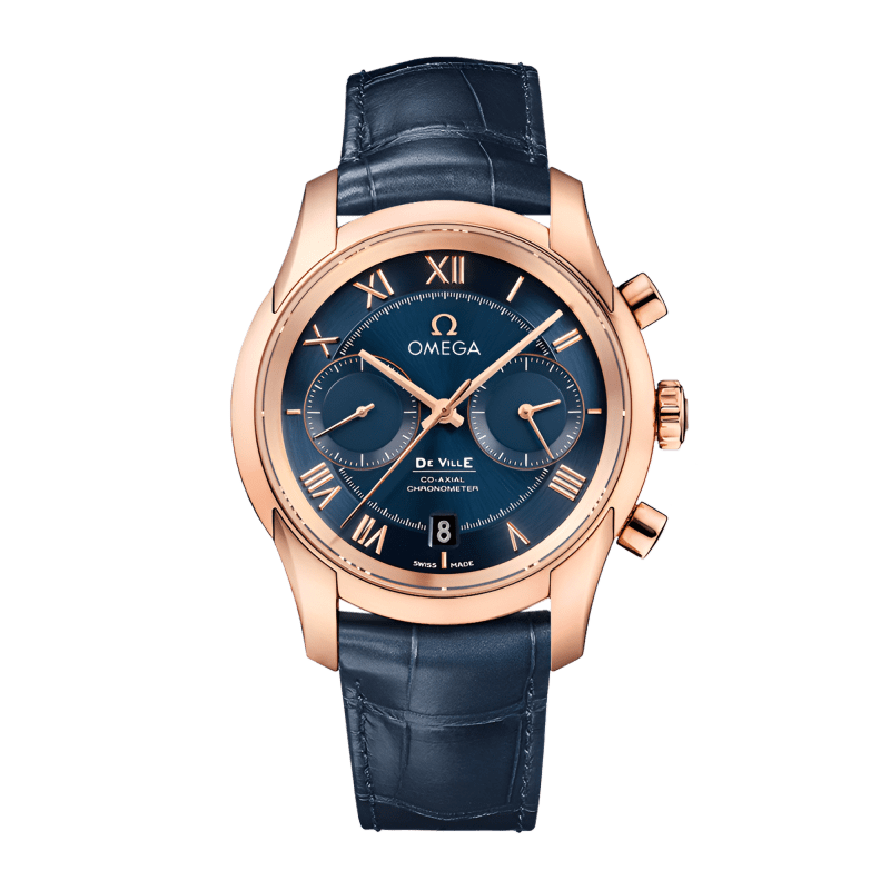 Photo of De Ville Chronograph Rose Gold Blue Dial 42mm