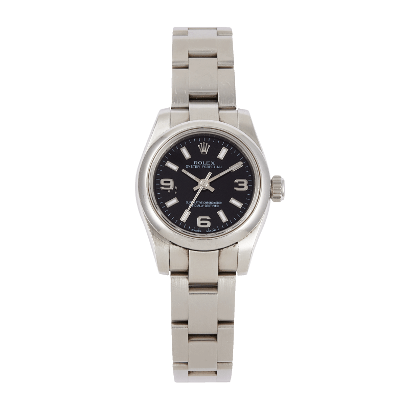 ROLEX OYSTER PERPETUALブラックダイヤル ロレックス/オイスターパーペチュアル/ブラックミラーダイヤル/クロノ