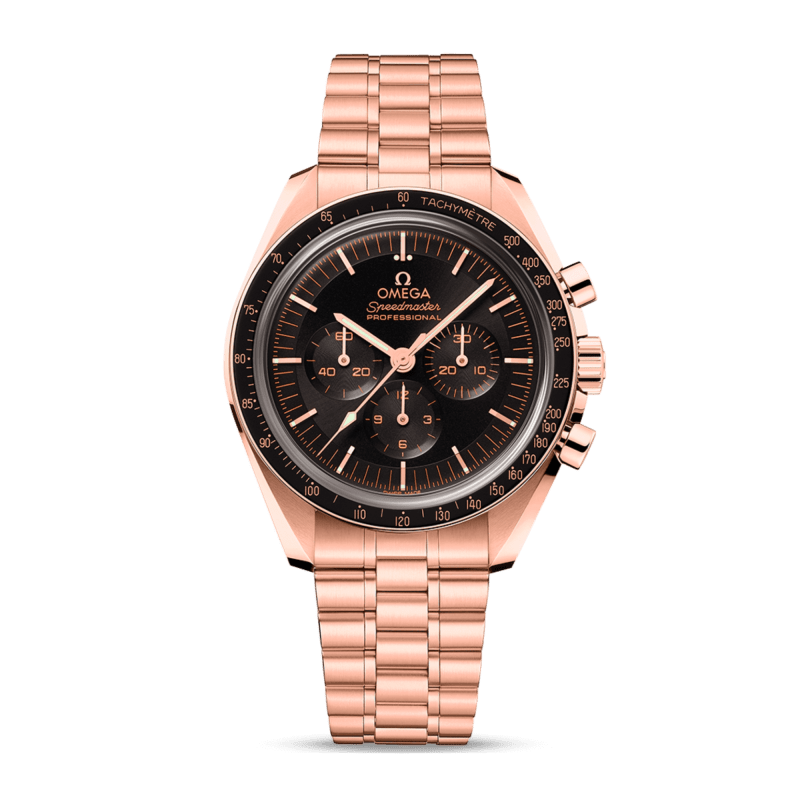 Photo of Speedmaster Professional Moonwatch Rose Gold Black Dial 42mm