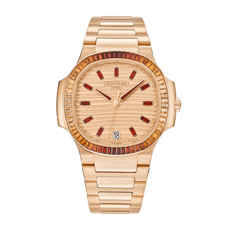Photo of Nautilus Rose Gold Spessartite Rose Dial 35mm