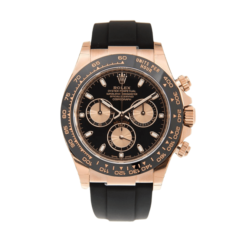 Photo of Daytona Rose Gold Oysterflex Black Dial 40mm