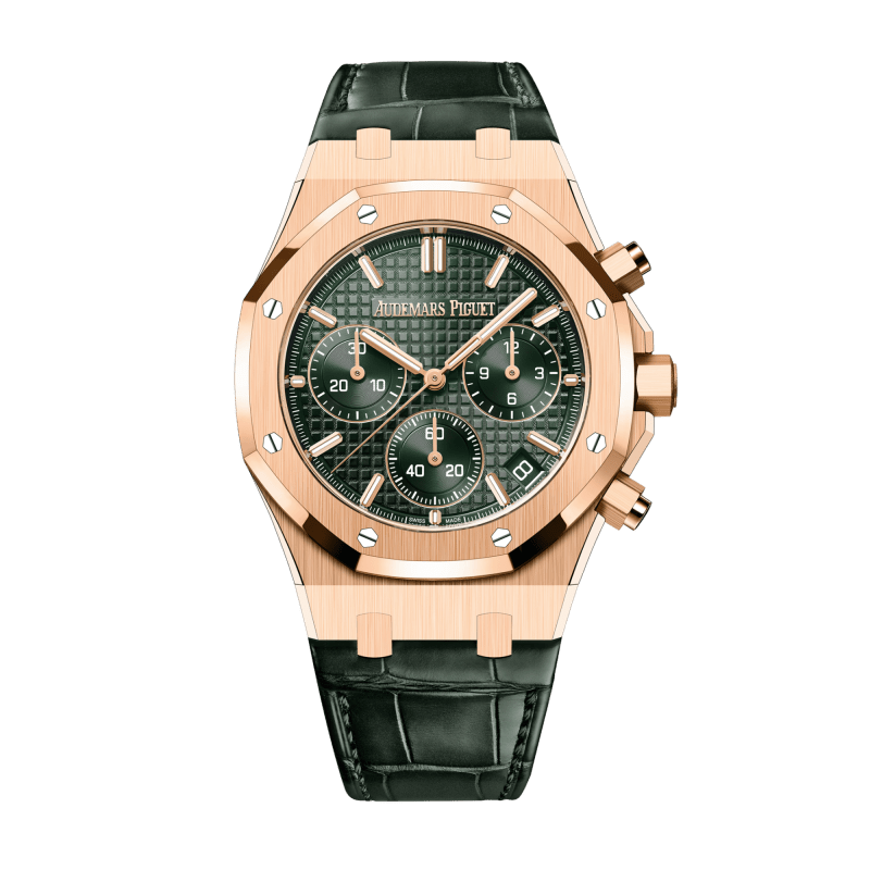 Photo of Royal Oak Chronograph Rose Gold Green Dial 41mm