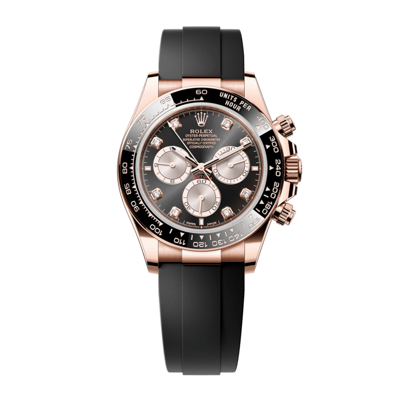 Rolex Daytona Yellow Gold Oysterflex Black Dial 40mm 116518LN-0046