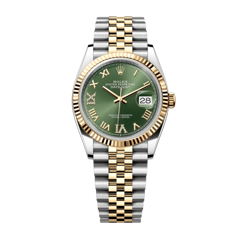 Photo of Datejust Yellow Gold & Steel Jubilee Green Dial 36mm
