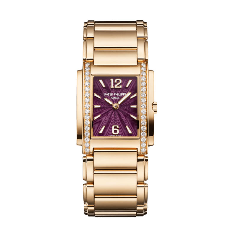 Photo of Twenty~4 Manchette Rose Gold Diamond Purple Dial 25mm