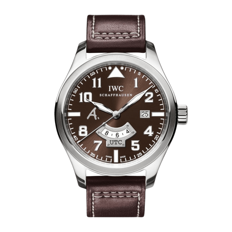 Photo of Pilots Pilot Saint Exupery White Gold Brown Dial 44mm