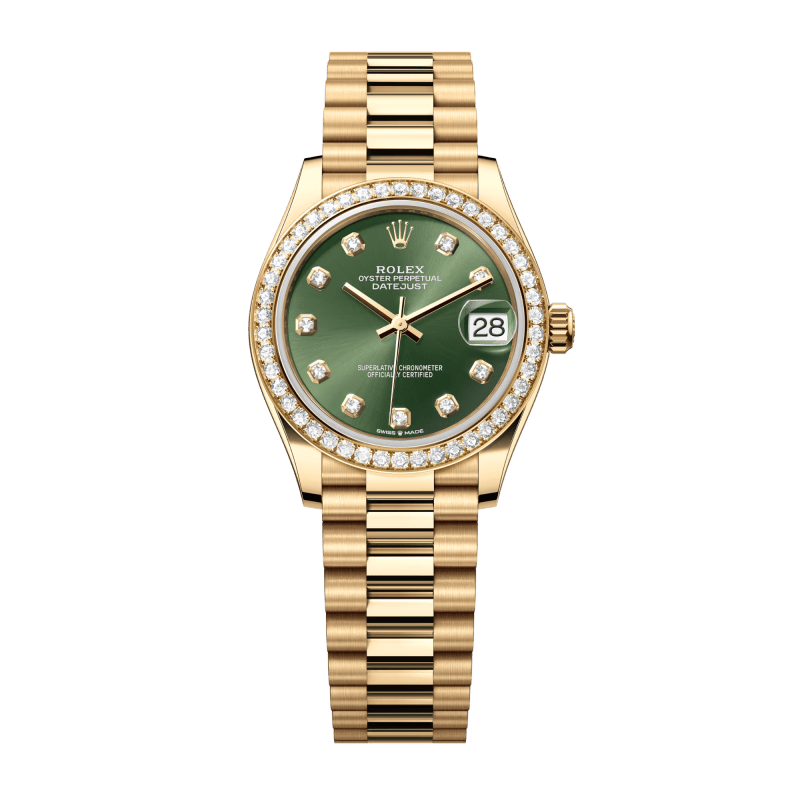 Photo of Datejust Yellow Gold Diamond Green Dial 31mm