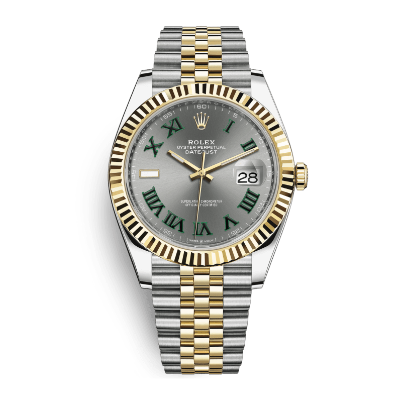 Photo of Datejust "Wimbledon" Yellow Gold & Steel Grey Dial 41mm