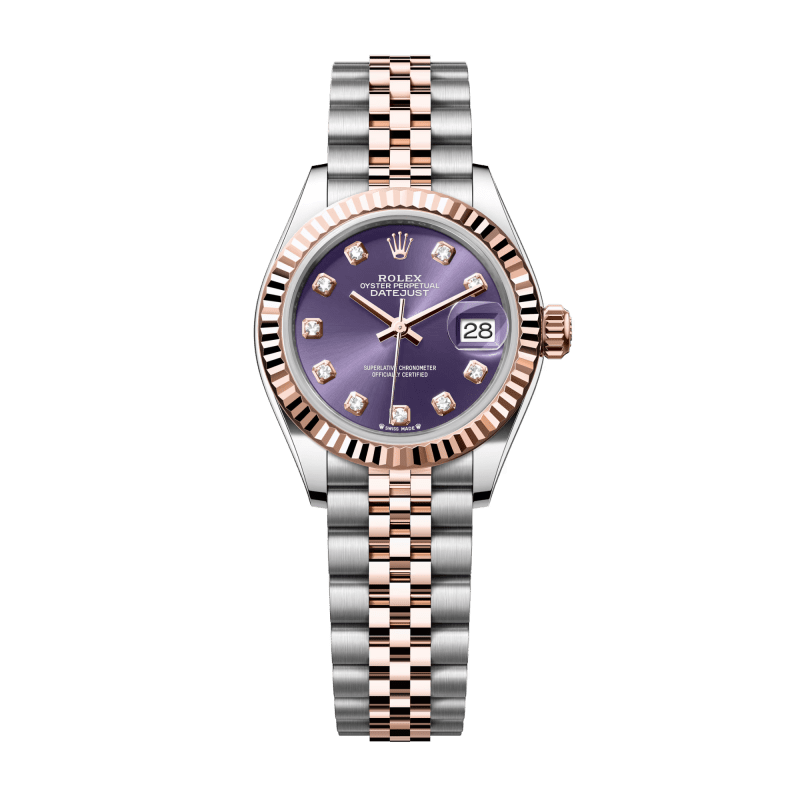 Photo of Datejust Rose Gold & Steel Jubilee Purple Dial 28mm