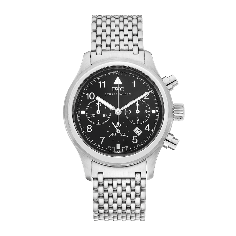 Photo of Vintage Pilot Chronograph Mecaquartz Stainless Steel Black 36mm