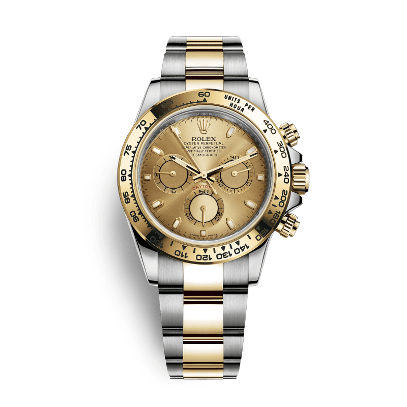 Photo of Daytona Yellow Gold & Steel Champagne Dial 40mm