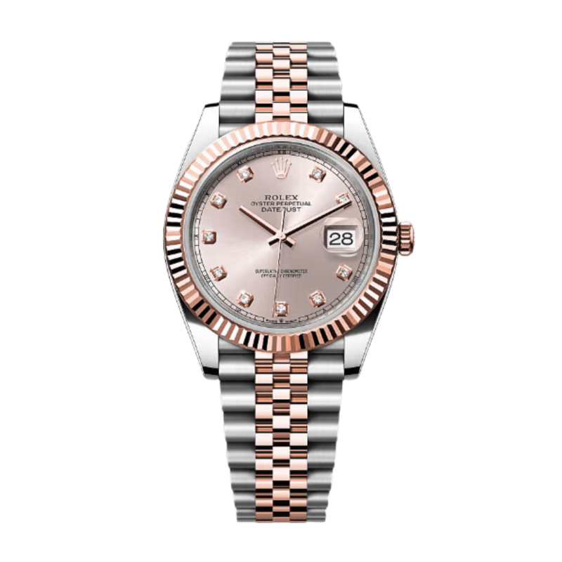 Photo of Datejust Rose Gold & Steel Jubilee Pink Dial 41mm