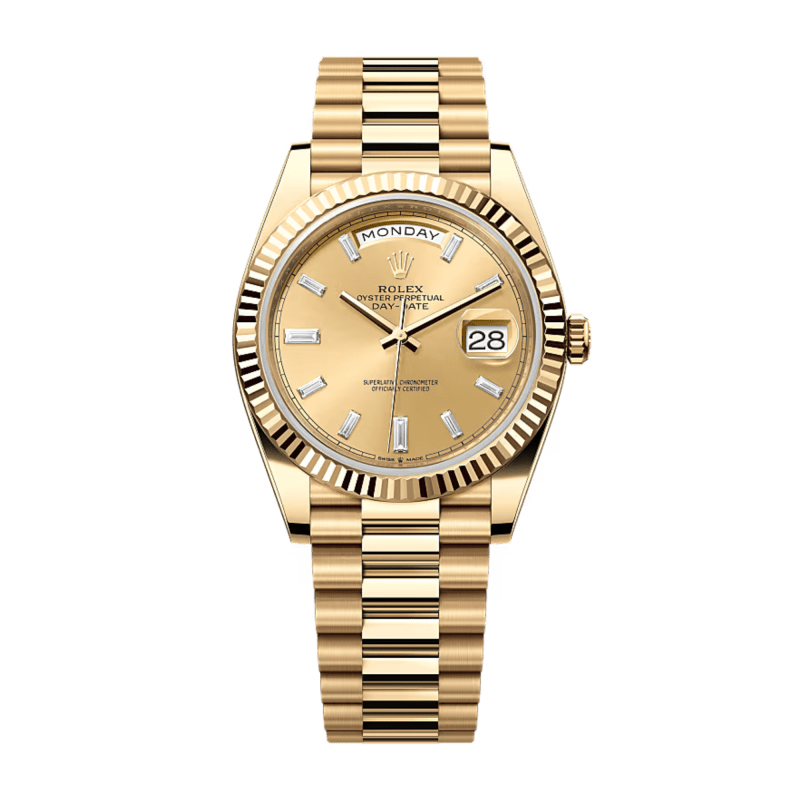 Photo of Day-Date Yellow Gold Champagne Dial 40mm
