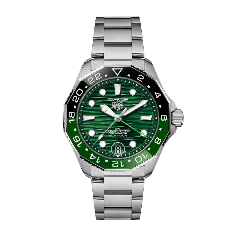Photo of Aquaracer Professional 300 GMT Steel Green Dial 42mm
