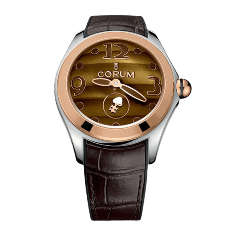 Photo of Bubble Rose Gold & Steel Brown Dial 42mm