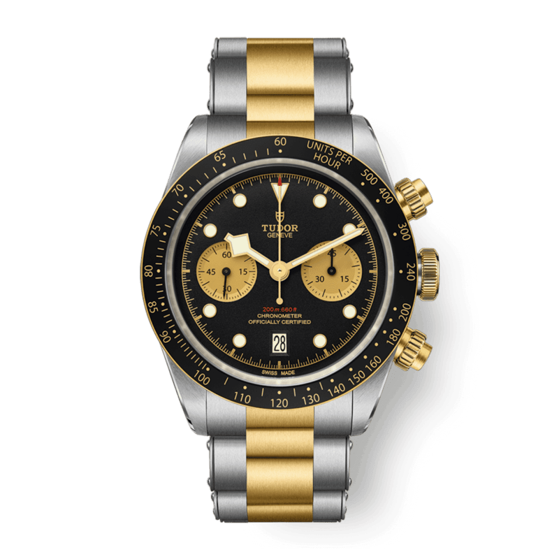 Photo of Heritage Black Bay Chronograph Yellow Gold & Steel Black Dial 41mm