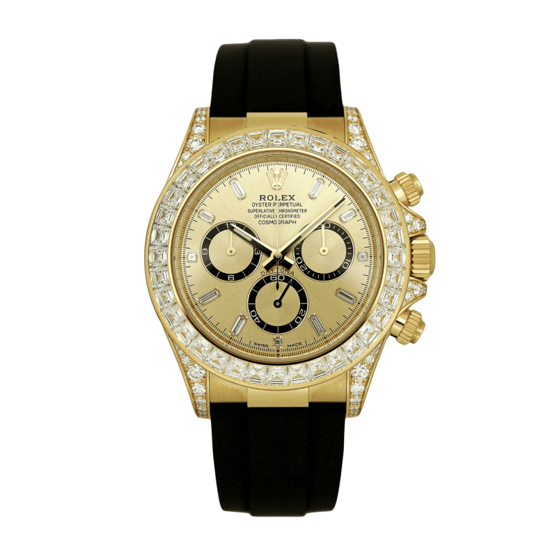Photo of Daytona Yellow Gold Diamond Oysterflex Champagne Dial 40mm