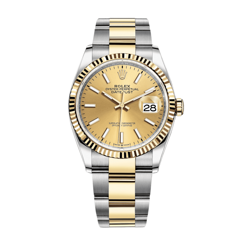 Photo of Datejust Yellow Gold & Steel Champagne Dial 36mm