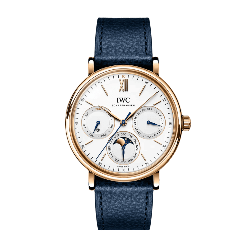 Photo of Portofino Perpetual Calendar Rose Gold Silver Dial 40mm