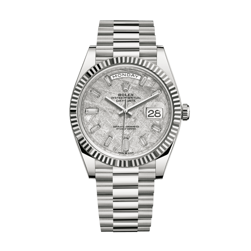 Photo of Day-Date White Gold Diamond Meteorite Dial 40mm