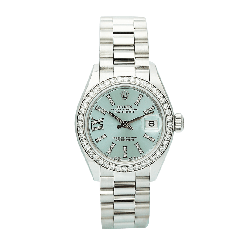 Photo of Lady-Datejust Platinum Diamond Ice Blue Dial 28mm