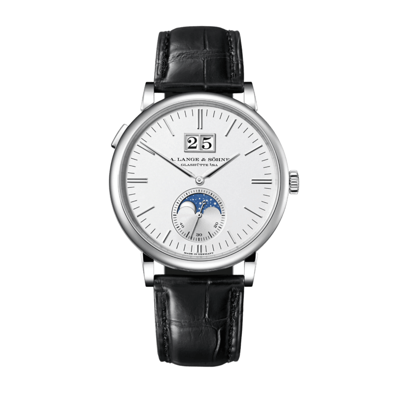 Photo of Saxonia Moonphase White Gold Silver Dial 40mm