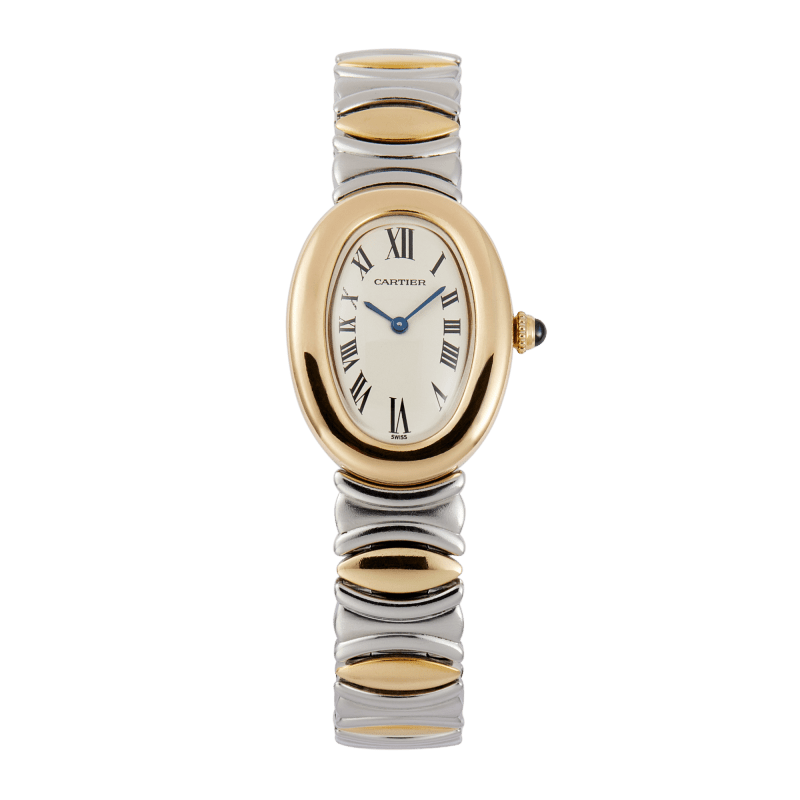 Photo of Baignoire de Cartier Yellow Gold & Steel White Dial 22mm