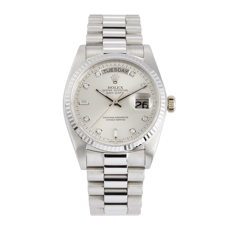 Photo of Vintage Day-Date White Gold Silver Dial 36mm