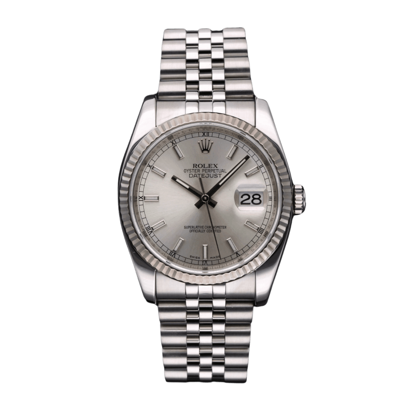 Rolex Datejust Red Date Steel Jubilee Black Dial 36mm 116234