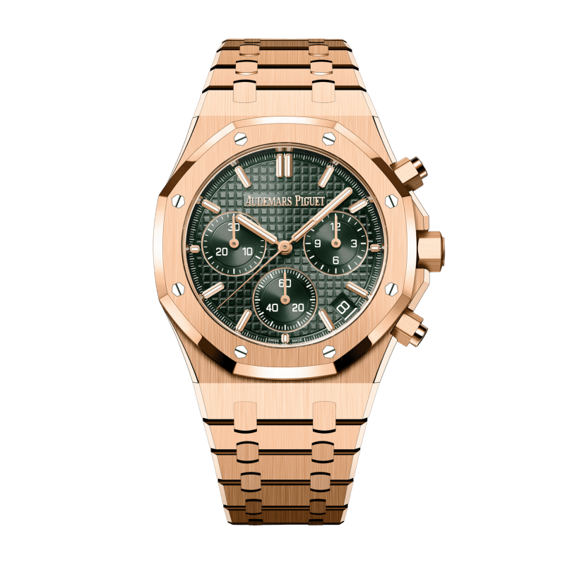 Photo of Royal Oak Chronograph Rose Gold Green Dial 41mm