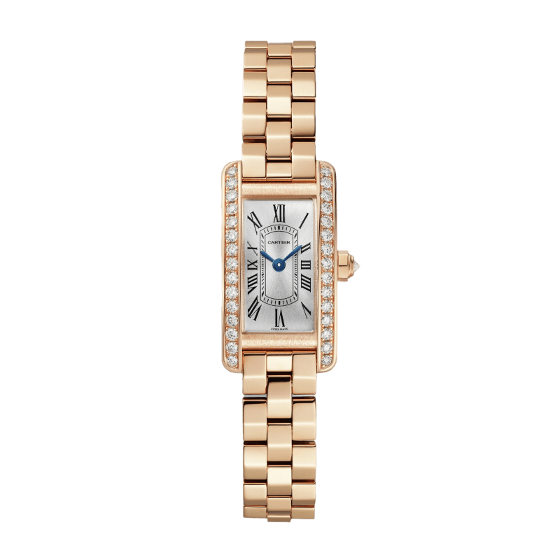 Photo of Tank Americaine Rose Gold Diamond Silver Dial 15mm