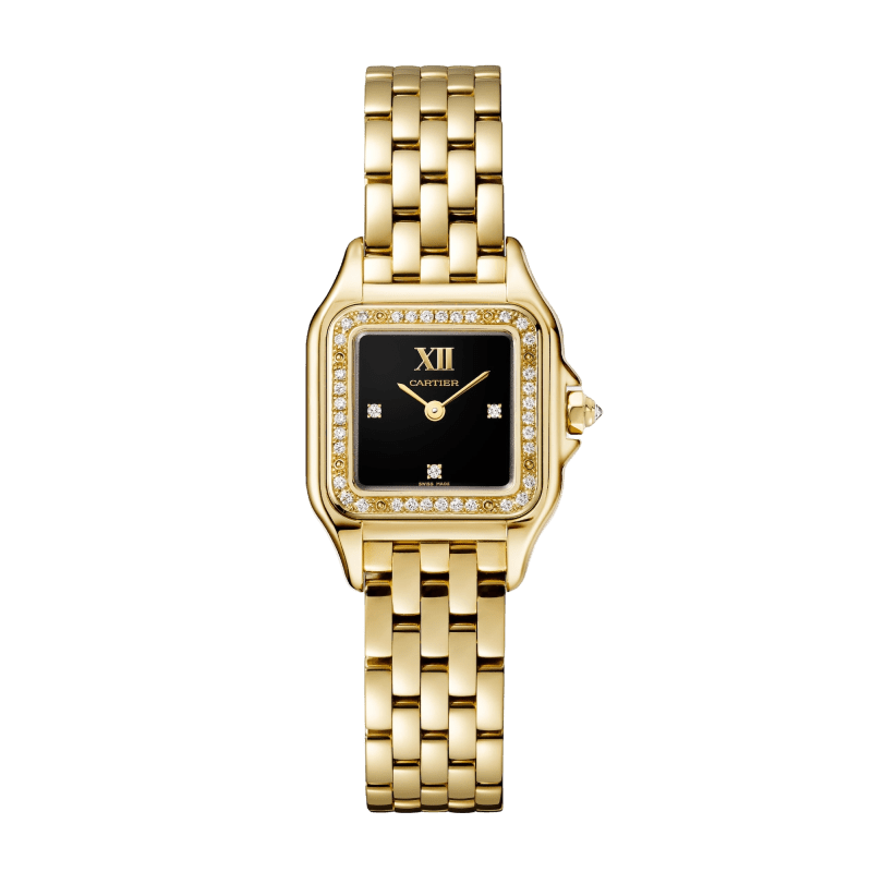 Photo of Panthère de Cartier Yellow Gold Diamond Black Dial 22mm