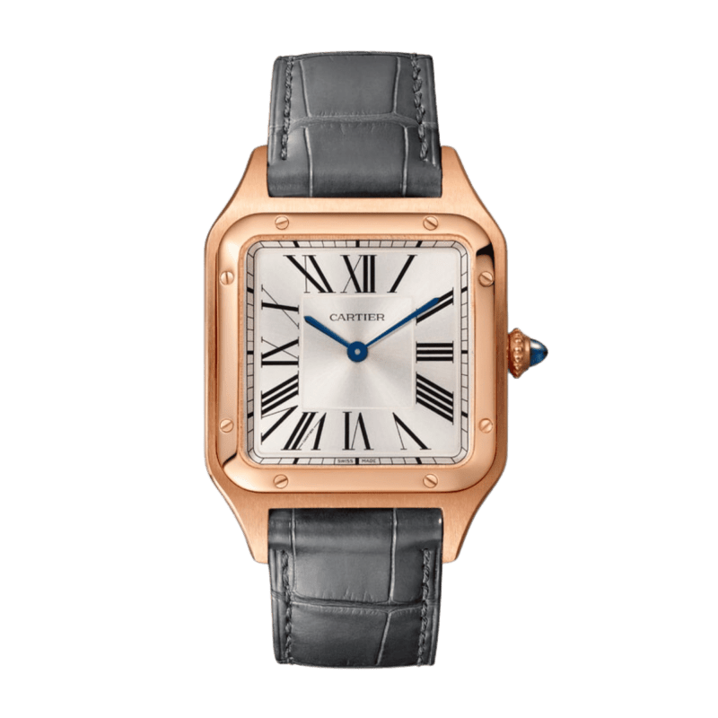 Photo of Santos-Dumont Rose Gold Silver Dial 43mm