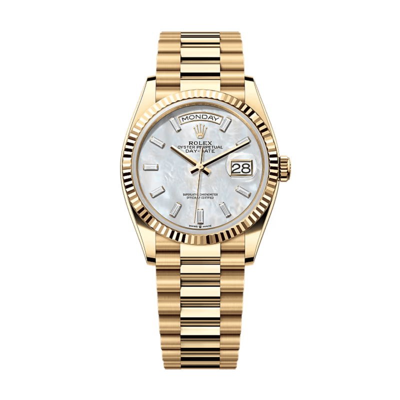 Photo of Day-Date Yellow Gold Mother of Pearl Dial 36mm