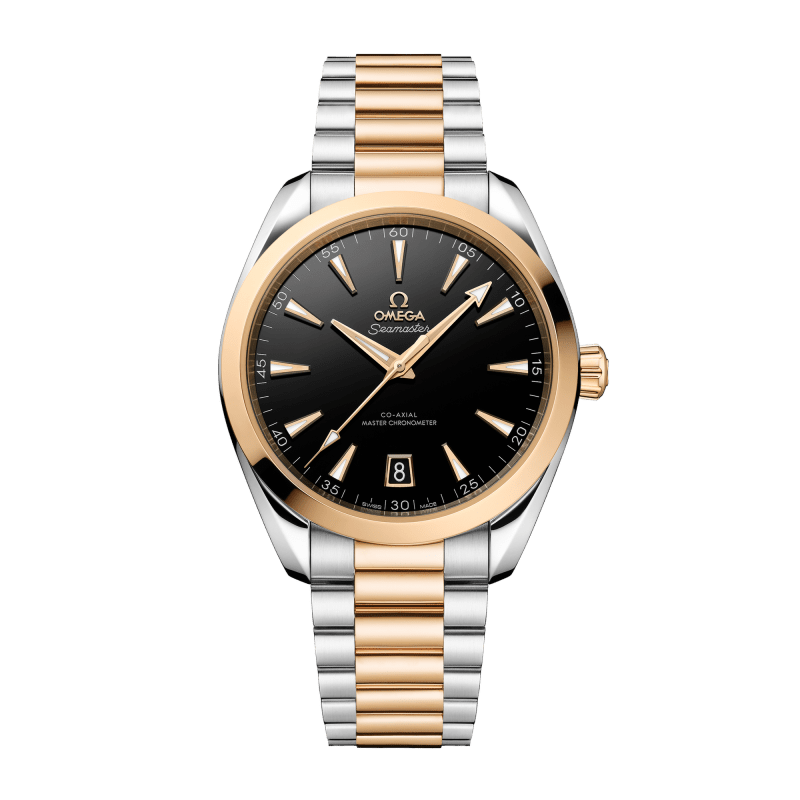 Photo of Aqua Terra Yellow Gold & Steel Black Dial 41mm