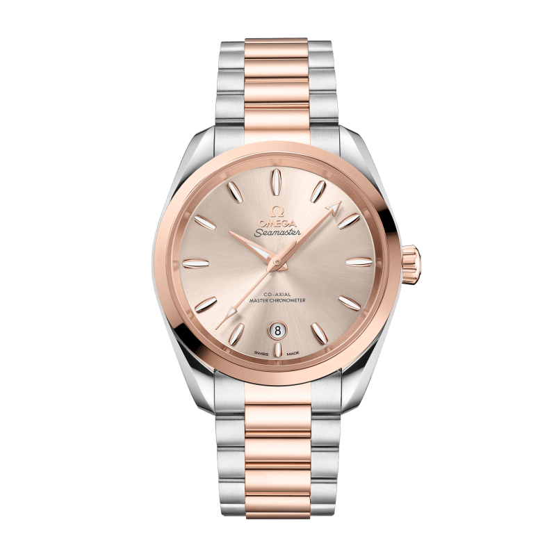 Photo of Aqua Terra Rose Gold & Steel Pink Dial 38mm