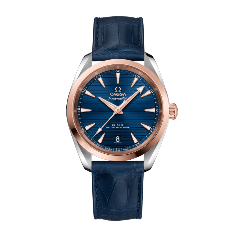 Photo of Aqua Terra Rose Gold & Steel Blue Dial 38mm