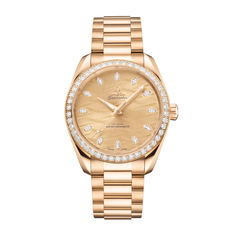 Photo of Aqua Terra Yellow Gold Diamond Champagne Dial 34mm