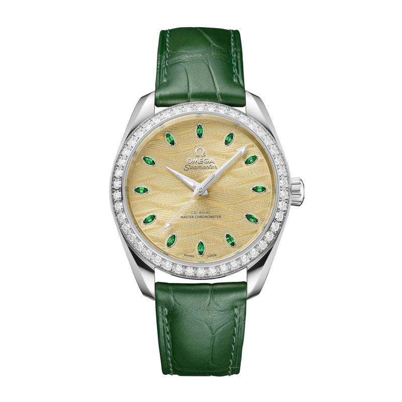 Photo of Aqua Terra White Gold Champagne Dial 34mm