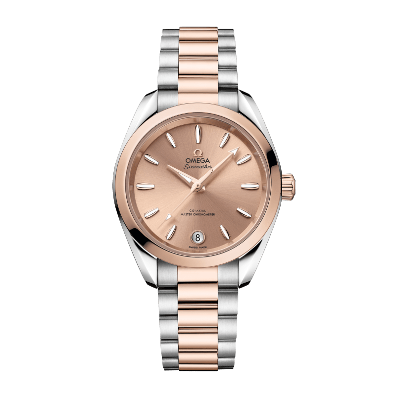 Photo of Aqua Terra Rose Gold & Steel Pink Dial 34mm
