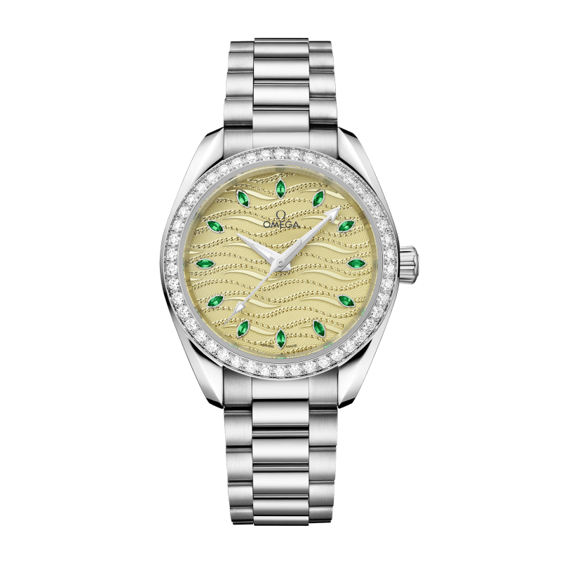 Photo of Aqua Terra White Gold Diamond Green Dial 34mm