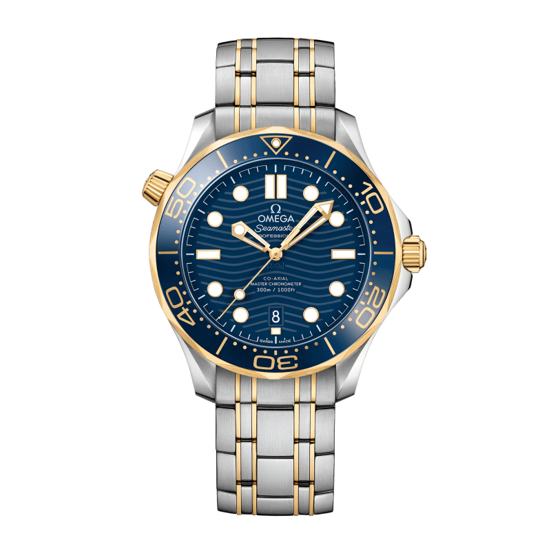 Photo of Seamaster Diver 300m Yellow Gold & Steel Blue Dial 42mm