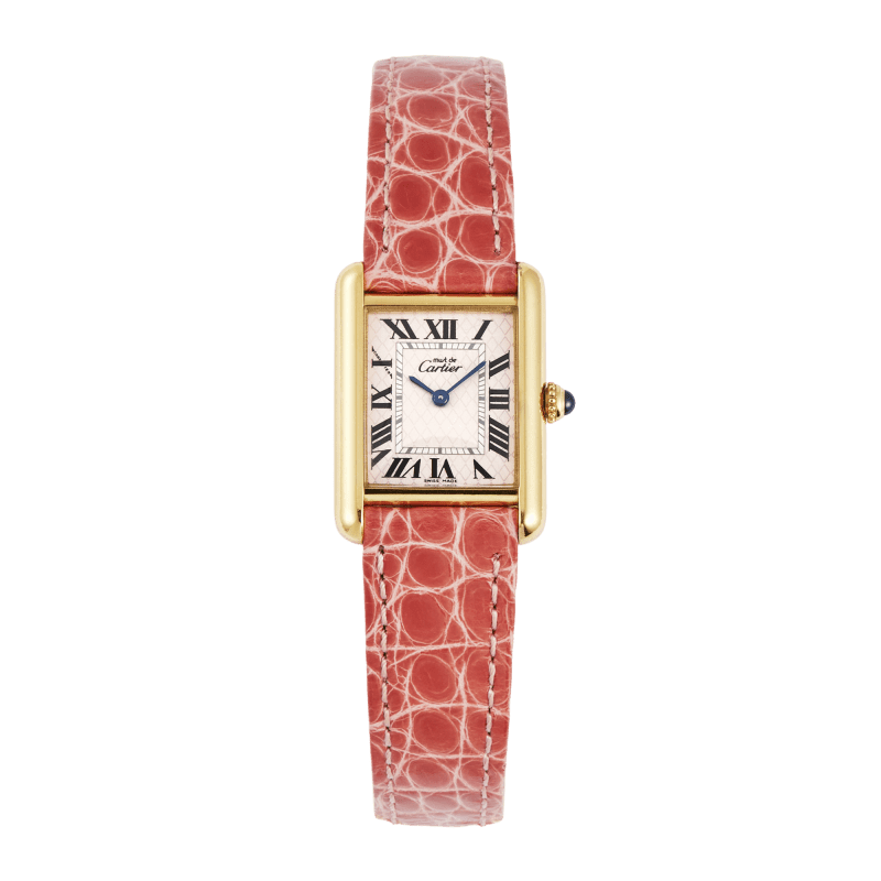 Photo of Tank Must Small Silver Gilt Beige Dial 20mm