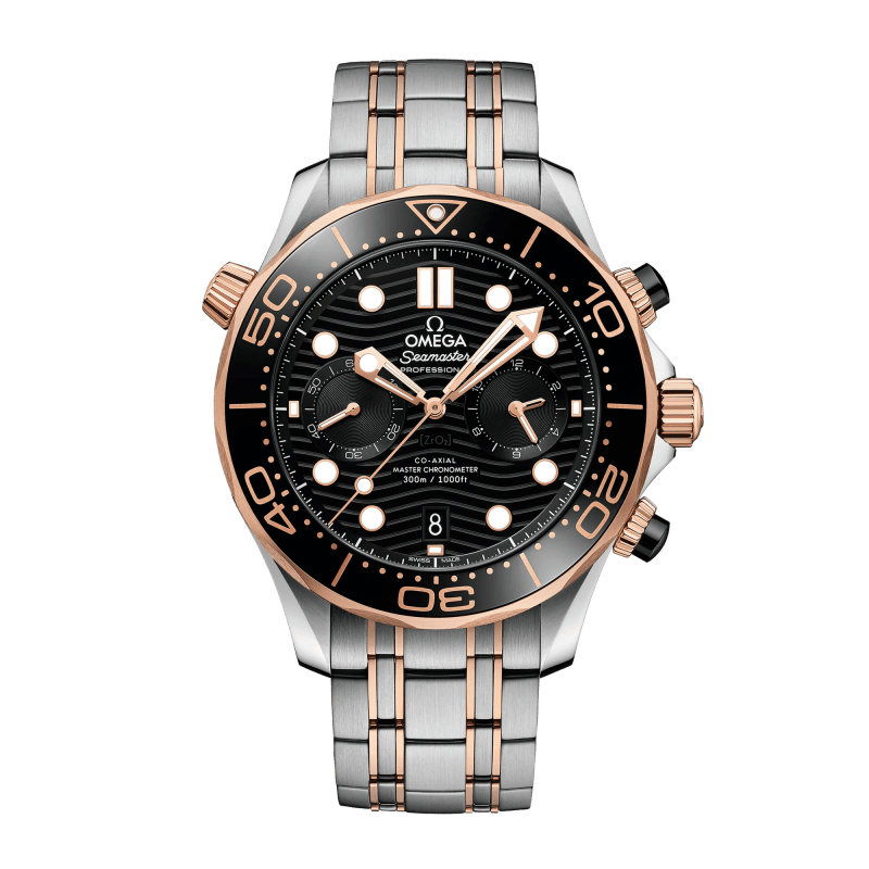 Photo of Seamaster Diver 300m Chronograph Rose Gold & Steel Black Dial 44mm