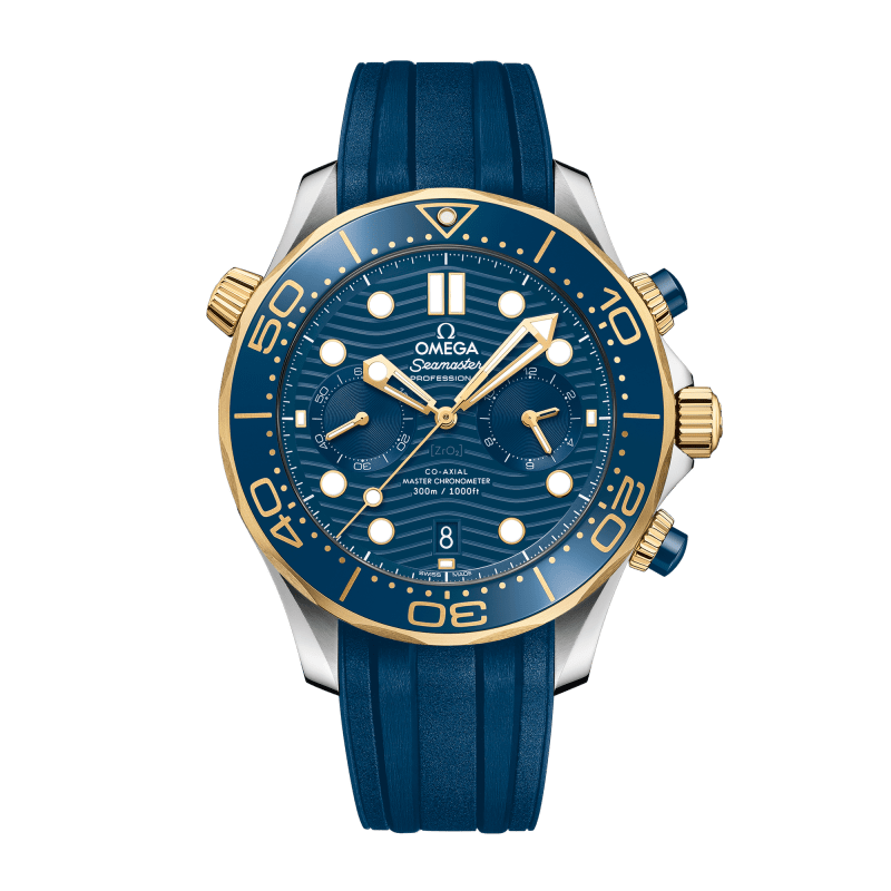 Photo of Seamaster Diver 300m Chronograph Yellow Gold & Steel Blue Dial 44mm