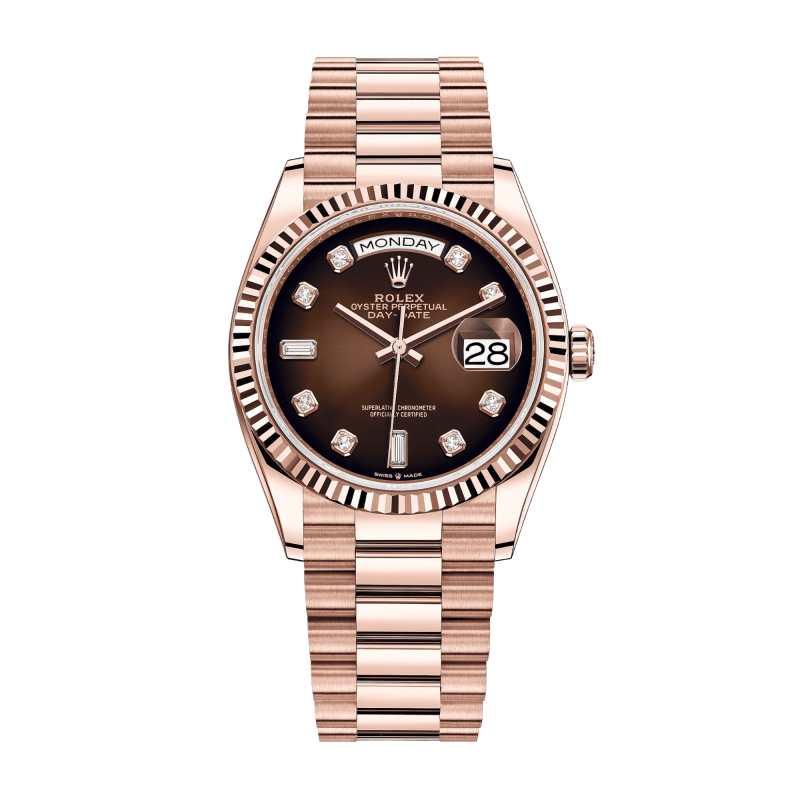 Photo of Day-Date Rose Gold Brown Ombré Dial 36mm