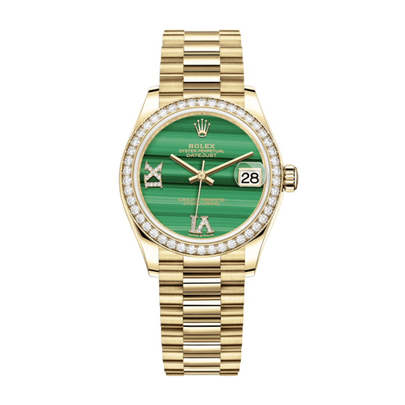 Photo of Datejust Yellow Gold Diamond Green Malachite Dial 31mm